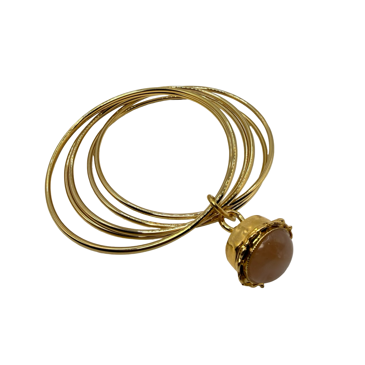 Bracciale 6 fili Lanterna Campana quarzo Rosa