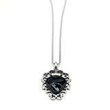 Collana Cuore Sacro Corona black