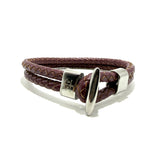 Bracciale Bitta in pelle Borgogna