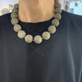 Collana sfere in Resina Taupe