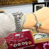 Bracciale Spiga Pumino Argento925 e Giada Verde