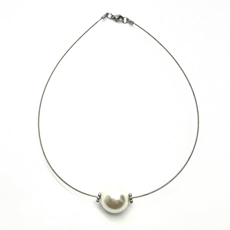 COLLANA FILO E PERLA 16 MM