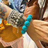 Bracciale sfere in Resina Verde Oltremare