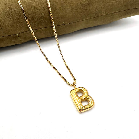 Collana Lettera dorata acciaio inossidabile