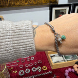 Bracciale Spiga Pumino Argento925 e Giada Verde