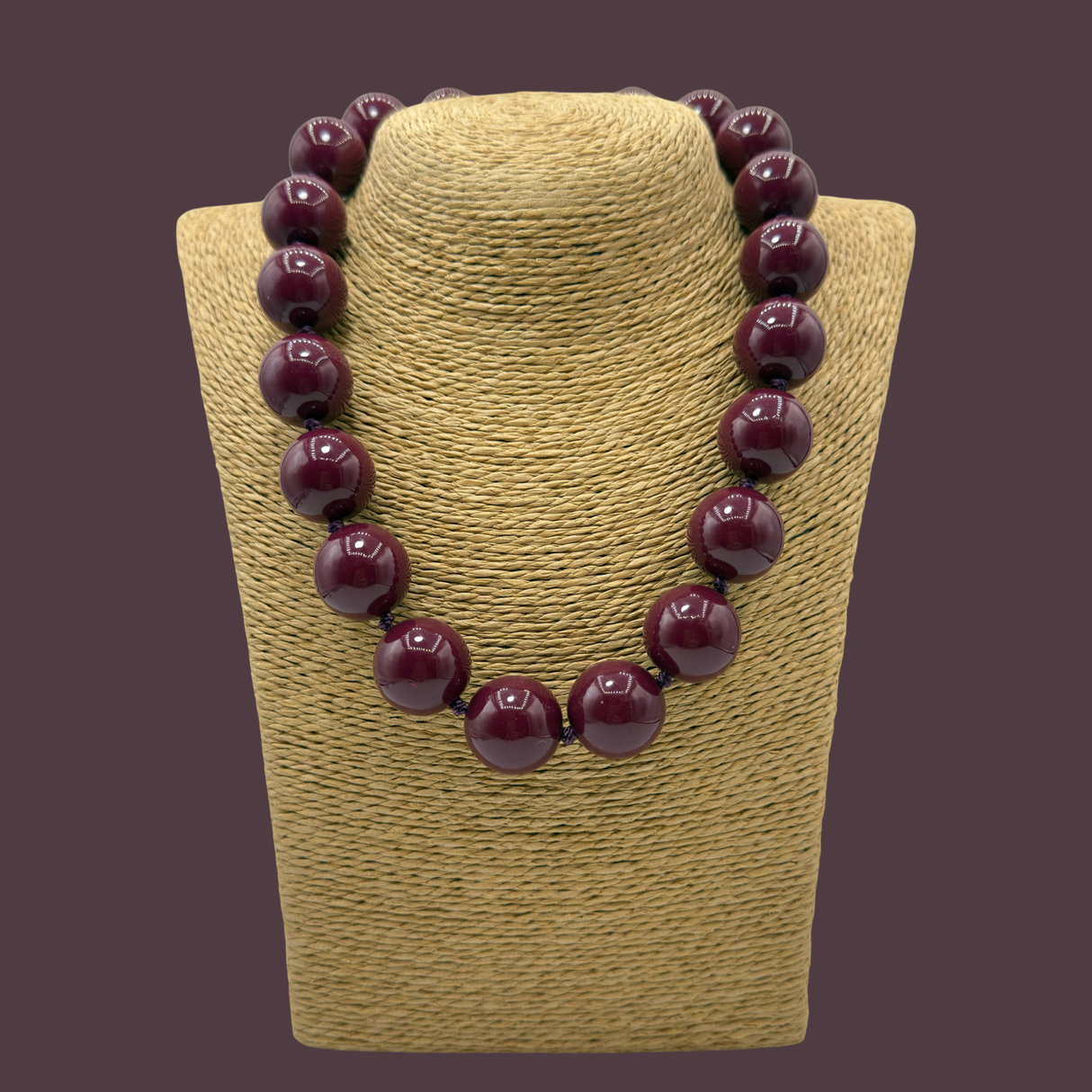Collana sfere in Resina Burgundy