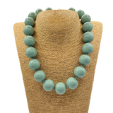 Collana sfere in Resina Salvia