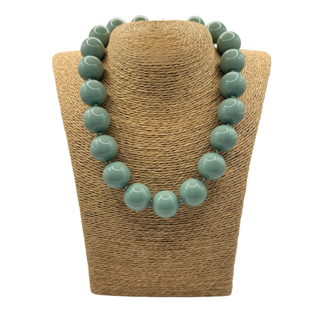 Collana sfere in Resina Salvia