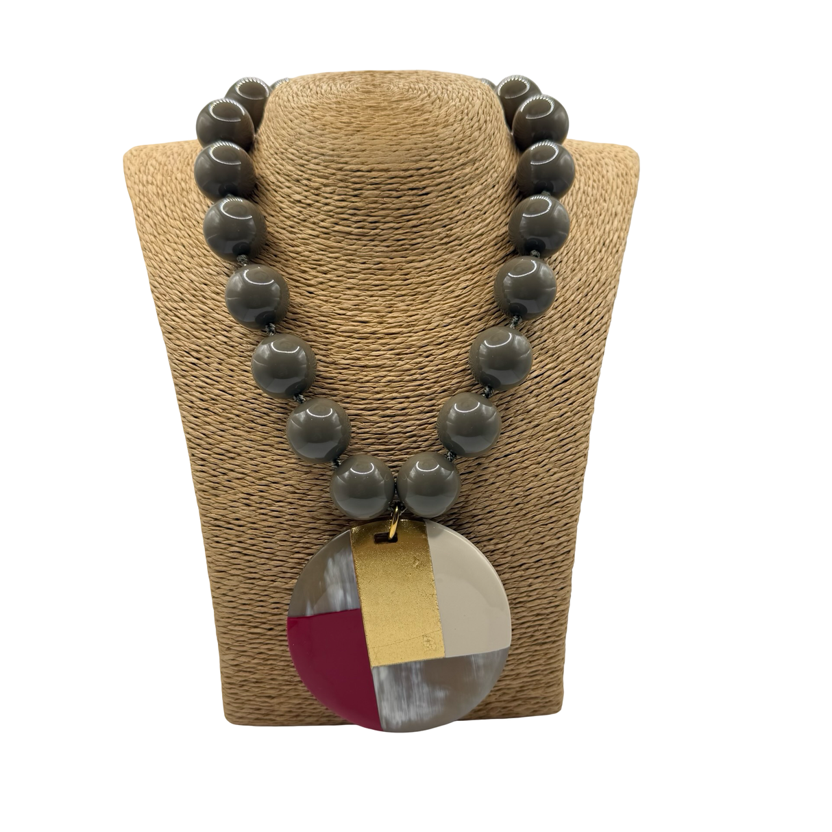 Collana Resina Taupe 70' style