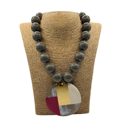 Collana Resina Taupe 70' style