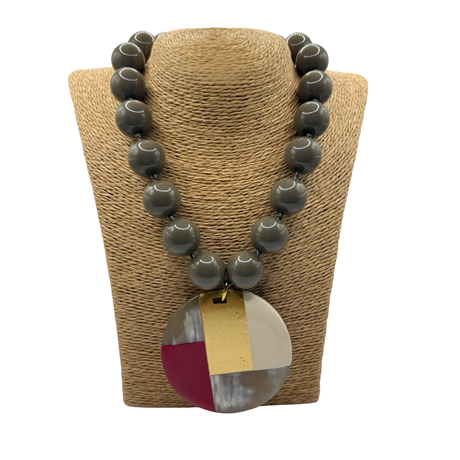 Collana Resina Taupe 70' style