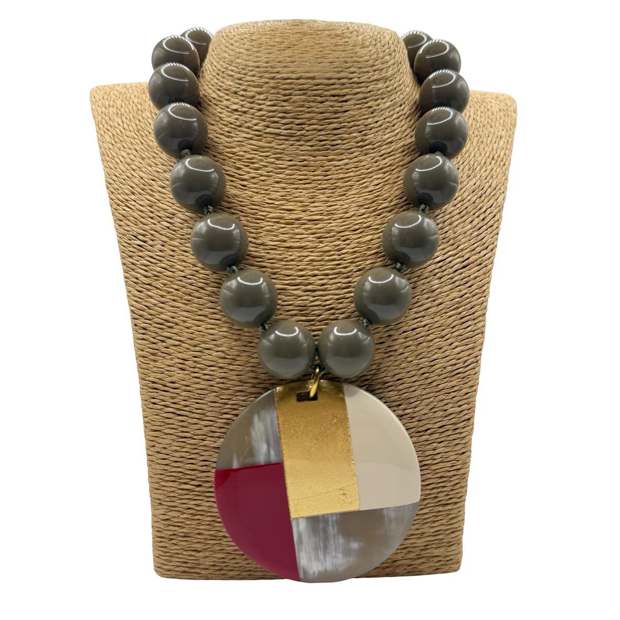 Collana Resina Taupe 70' style