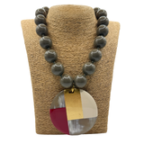 Collana Resina Taupe 70' style