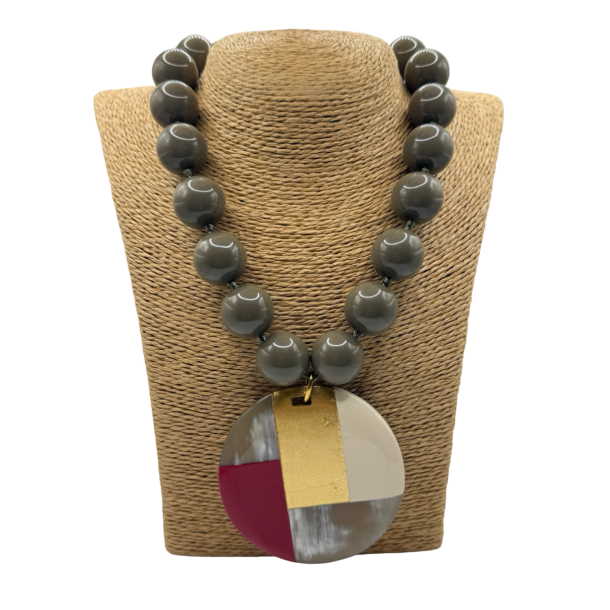 Collana Resina Taupe 70' style