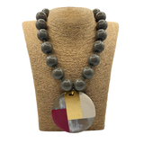 Collana Resina Taupe 70' style