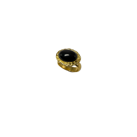 Anello ovale Etrusco Cabochon Ottone