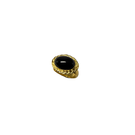 Anello ovale Etrusco Cabochon Ottone