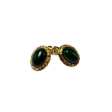 Orecchini Ovali Cabochon Ottone