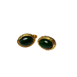 Orecchini Ovali Cabochon Ottone