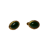Orecchini Ovali Cabochon Ottone