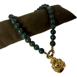 Collana Crisocolla con Lanterna rana Giada Verde