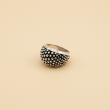 Anello Bombato Puntinato Argento925