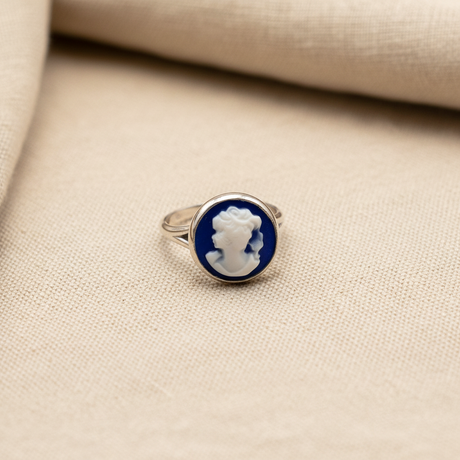 Anello Cammeo Blue Slim