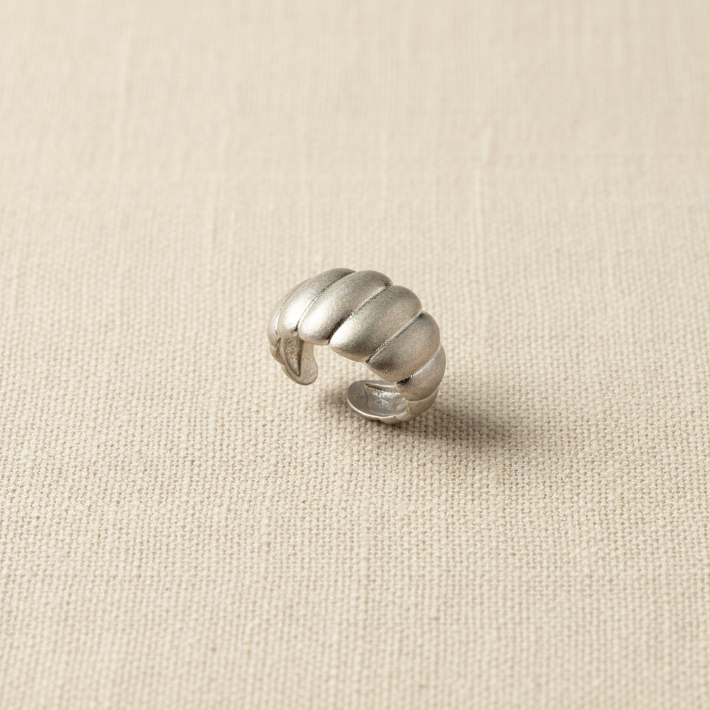 Anello Fascia Croissant Satinata