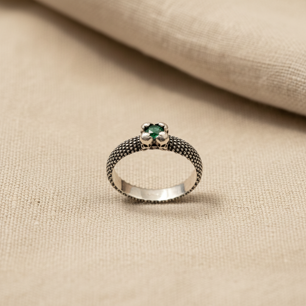 Anello Nagini puntinato Verde