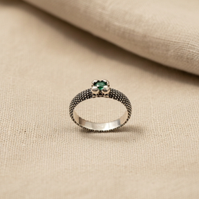 Anello Nagini puntinato Verde