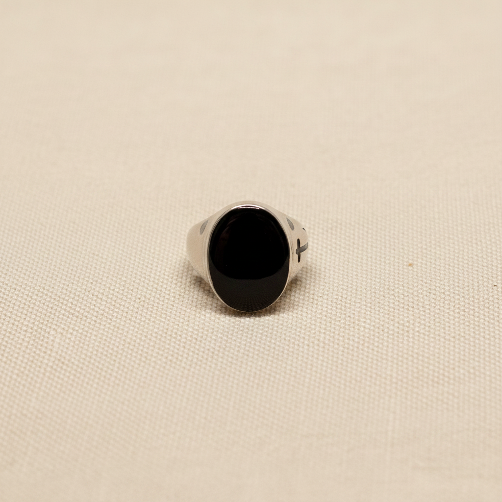 Anello Ovale con smalto