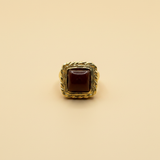 Anello Quadrato Etrusco Cabochon