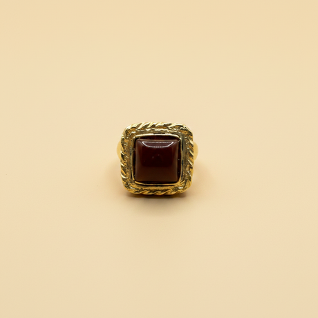 Anello Quadrato Etrusco Cabochon