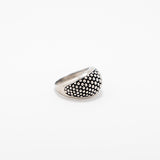 Anello bombato puntinato Argento 925