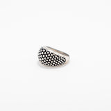 Anello bombato puntinato Argento 925