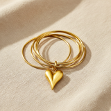 Bracciale 5 Fili Cuore Acciaio - fedele all'originale
