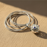 Bracciale 5 fili lanterna silver - sfondo lino beige