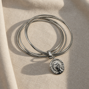 Bracciale 5 Fili Moneta Argento925