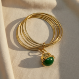 Bracciale 6 fili Lanterna Campana Verde