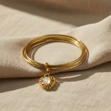 Bracciale 6 fili Lanterna Cuore Madreperla