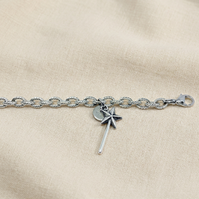 Bracciale Bacchetta Magica su lino beige