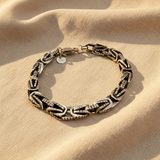Bracciale Bizantina Squadrata BIG - sfondo beige
