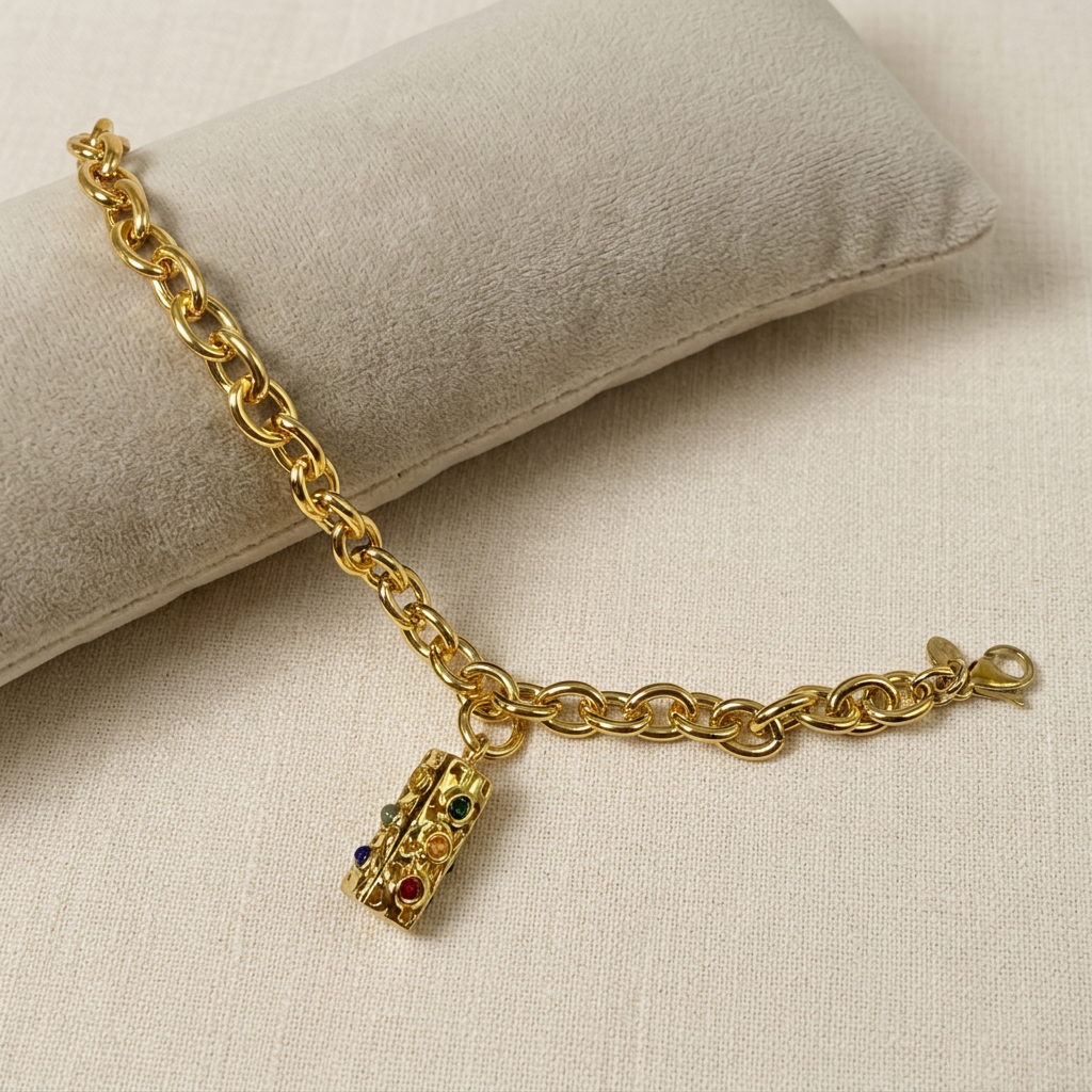 Bracciale con cuscino chiaro, terza foto