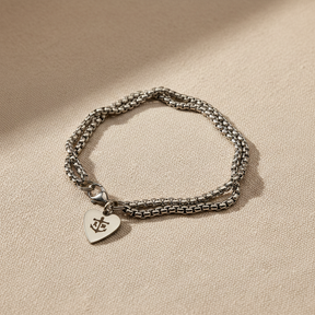 Bracciale Cuore Acciaio