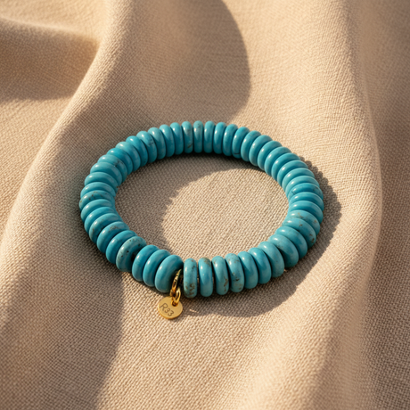 Bracciale Dischi Turchese