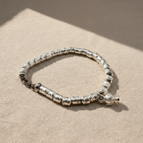 Bracciale pepite e pumino con moschettone
