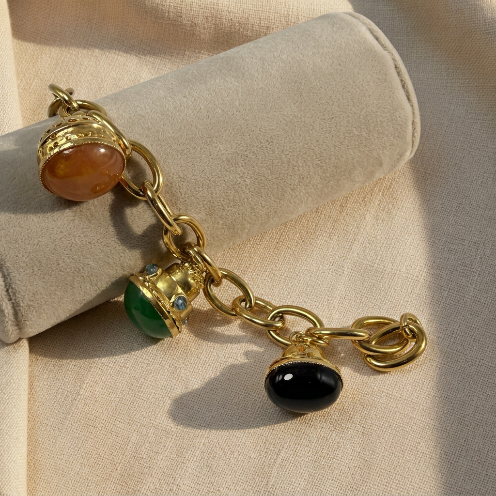 Bracciale su lino beige, foto 1