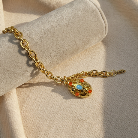 Bracciale su lino beige, foto 1