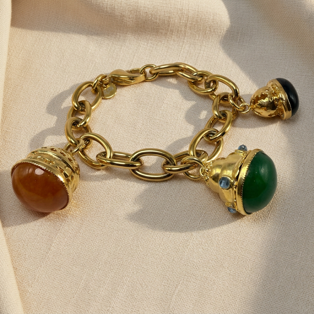 Bracciale su lino beige, foto 5