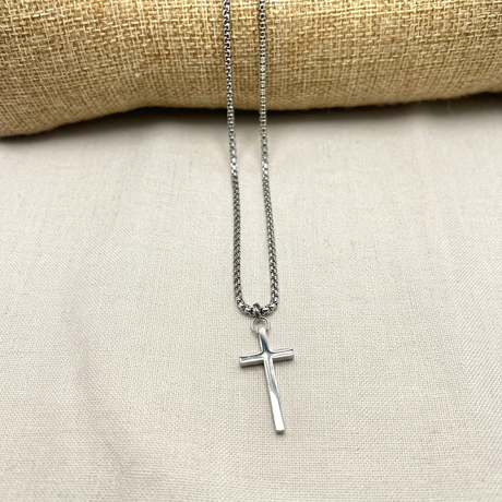 Collana Croce Acciaio